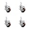 Service Caster 3 Inch Maroon Poly Wheel Swivel 7/8 Inch Square Stem Caster Set with Brake SCC SCC-SQ20S314-PPUB-MRN-TLB-78-4 - alternate 1